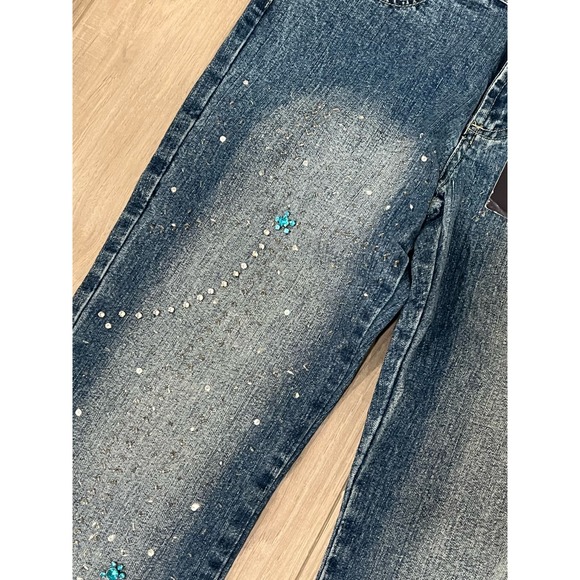 NEW Revolt Jeans,‎ Rhinestone Bling, size 9, #533-T - Picture 2 of 7